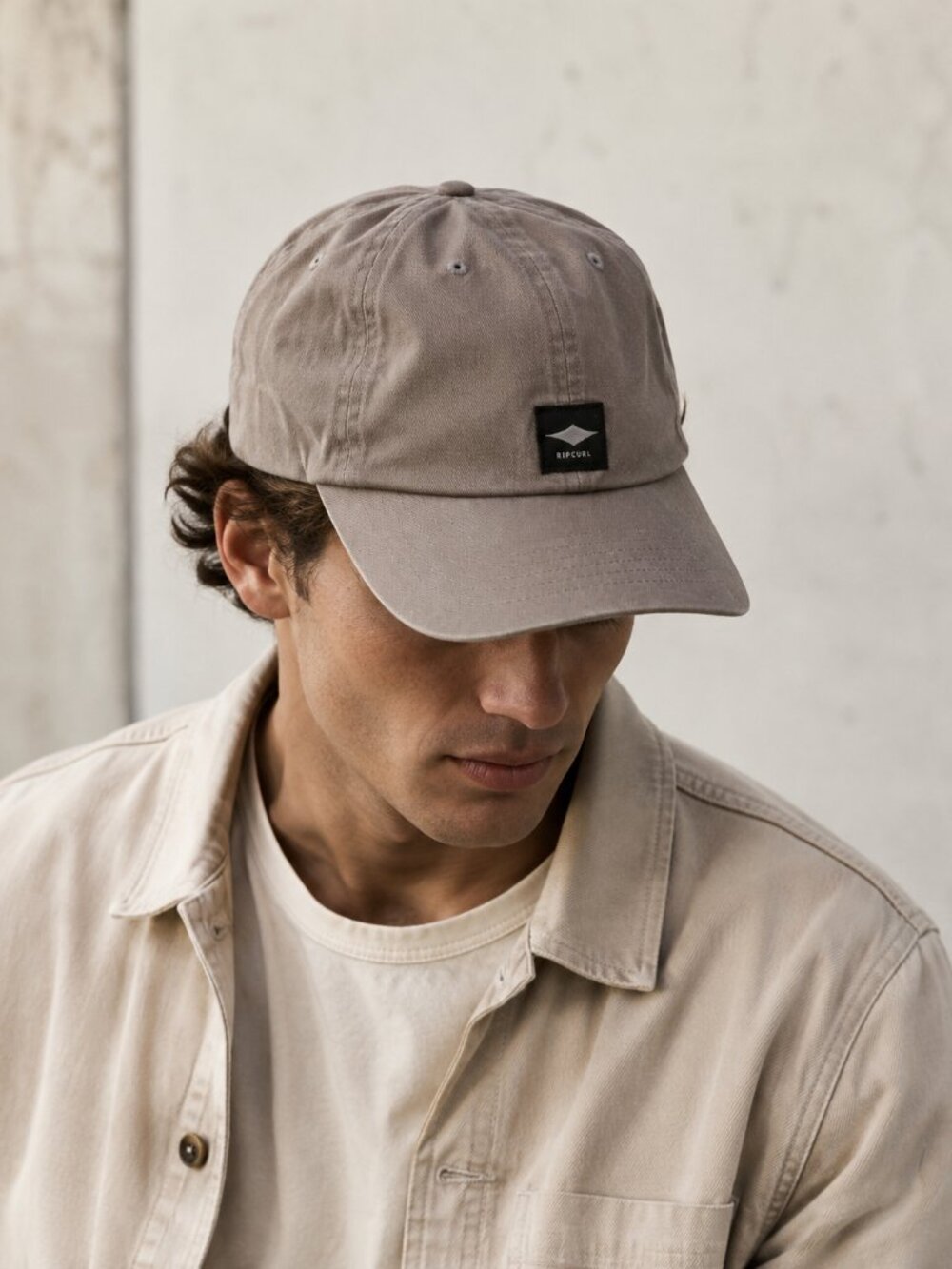 Rip Curl Brown Beige Canvas Cap Low Profile Surf Y2K Skater Adjustable